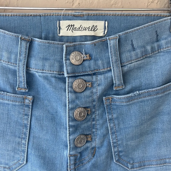 Madewell Cali Demi boot size 23 light wash jeans flare leg button fly - Picture 2 of 6